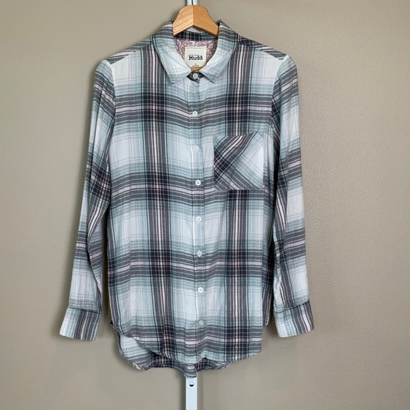 MUDD Plaid Flannel Button Down Shirt - Picture 1 of 16